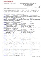 De thi thu hoa THPT nguyen du ha noi nam 2016 lan 1