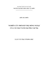 Nghiên cứu phổ hấp thụ hồng ngoại của các hạt nano zns pha tạp mn 