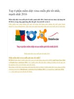 Top 4 phần mềm diệt virus miễn phí tốt nhất