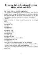 Đề cương dự báo ô nhiễm môi trường không khí và nước biển