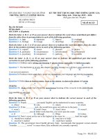 De thi thu tieng anh THPT li chinh thang ha tinh nam 2016