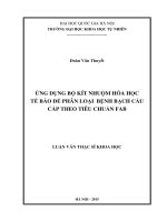 Ứng dụng bộ kit nhuộm hóa học tế bào để phân loại bệnh bạch cầu cấp theo tiêu chuẩn fab 