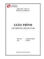 GIÁO TRÌNH lập TRÌNH PLC SIMATIC s7 300 