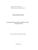 Dạy học đọc hiểu thơ theo quan điểm giao tiếp cho học sinh lớp 5 