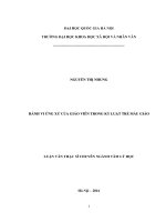 Hành vi ứng xử của giáo viên trong kỷ luật trẻ mẫu giáo 