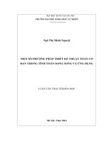 MỘT số PHƯƠNG PHÁP THIẾT kế THUẬT TOÁN cơ bản TRONG TÍNH TOÁN SONG SONG và ỨNG DỤNG 