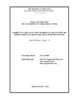 Nghiên Cứu Chế Tạo Và Thử Nghiệm Vắc Xin Tại Chỗ Cho Phòng  Bệnh Cầu Trùng Cho Lợn Ở Tỉnh Thái Nguyên