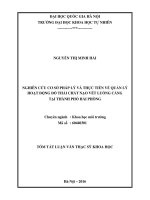 Nghiên cứu cơ sở pháp lý và thực tiễn về quản lý hoạt động đổ thải chất nạo vét luồng cảng tại thành phố hải phòng