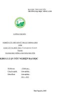 Luận văn thạc sĩ nghiên cứu một số kỹ thuật trong gieo ươm loài cây sa mộc dầu (cunninghamia konishi hayata) tại đại học nông lâm thái nguyên 