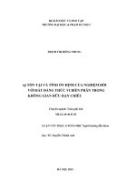 Luận văn thạc sĩ sự tồn tại và tính ổn định của nghiệm đối với bất đẳng thức vi biến phân trong không gian hữu hạn chiều 