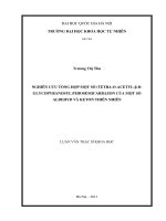 NGHIÊN CỨU TỔNG HỢP MỘT SỐ (TETRA-O-ACETYL-β-D-GLYCOPYRANOSYL)THIOSEMICARBAZON CỦA MỘT SỐ ALDEHYD VÀ KETON THIÊN NHIÊN