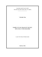 Nghiên cứu quy hoạch lũ chi tiết sông trà lý, tỉnh thái bình 