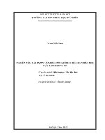 Nghiên cứu tác động của biến đổi khí hậu đến hạn hán khu vực nam trung bộ 