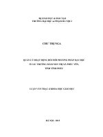 Quản lý hoạt động đổi mới phương pháp dạy học ở các trường mầm non thị xã phúc yên tỉnh vĩnh phúc 