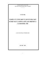 NGHIÊN cứu TỔNG hợp và CHUYỂN hóa một số hợp CHẤT 2 AMINO 4 ARYL 4h CHROMEN 3 CACBONITRIL THẾ  
