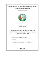 XÂY DỰNG PHẦN MỀM QUẢN LÝ NHÂN SỰ CHO TỔNG CÔNG TY ĐẦU TƯ XÂY DỰNG VÀ THƯƠNG MẠI ANH PHÁT – CTCP