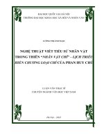 Nghệ thuật viết tiểu sử nhân vật trong thiên  nhân vật chí   lịch triều hiến chương loại chí của phan huy chú 