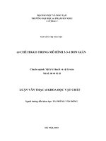 Cơ chế higgs trong mô hình 3 3 1 đơn giản 