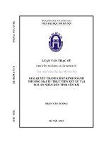 Giải quyết tranh chấp kinh doanh thương mại từ thực tiễn xét xử tại tòa án nhân dân tỉnh yên bái 