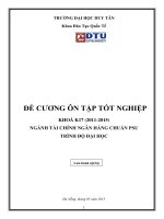 NGÀNH TÀI CHÍNH NGÂN HÀNG CHUẨN PSU TRÌNH ĐỘ ĐẠI HỌC