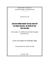 Đề tài Giáo dục hướng nghiệp cho học sinh THPT tại trung tâm GDTX- HN huyện Vũ Thư, tỉnh Thái Bình