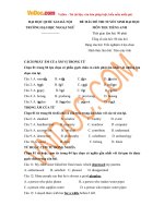Đề thi thử đánh giá năng lực ĐHQGHN năm 2016 môn tiếng Anh