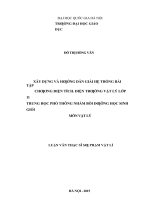 Xây dựn và hướng dẫn giải hệ thống bài tập chương điện tích, điện trường vật lý lớp 11 trung học phổ thông nhằm bồi dưỡng học sinh giỏi môn vật lý 