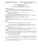 Đề thi giáo viên dạy giỏi môn Toán cấp THCS phòng GD&ĐT Yên Thành, Nghệ An năm 2015 - 2016