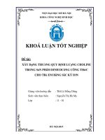 Xây dựng thường quy định lượng choline trong sản phẩm dinh dưỡng công thức cho trẻ em bằng sắc ký ION 
