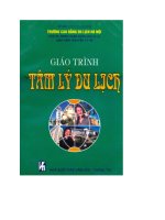 Giáo trình tâm lý du lịch   pgs ts trịnh xuân dũng, 284 trang