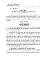 Báo cáo Tổng kết công tác Đội và phong trào thiếu nhi năm học 20152016