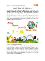 Tìm hiểu về ngày Quốc tế thiếu nhi 1/6