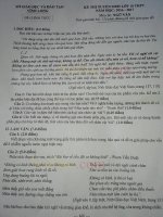 Đề thi tuyển sinh vào lớp 10 môn Ngữ văn tỉnh Vĩnh Long năm học 2016 - 2017