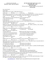 (Word + giải) THPT Chuyên Khoa học Tự nhiên - lần 5 - năm 2016 - Mã đề 003