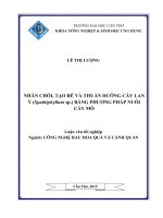 nhân chồi, tạo rễ và thuần dưỡng cây lan ý (spathiphyllum sp ) bằng phương pháp nuôi cấy mô 