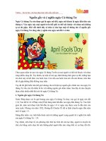Nguồn gốc và ý nghĩa ngày Cá tháng Tư