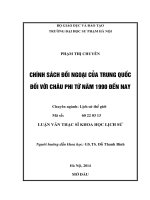 Đề tài Chính sách đối ngoại của Trung Quốc đối với Châu Phi từ năm 1990 đến nay