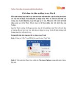 Cách lưu văn bản tự động trong Word