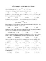 Trắc nghiệm hóa học lớp 10 tổng hợp