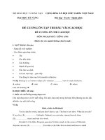 Đề cương ôn thi cao học môn tiếng Anh