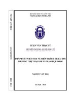 Pháp luật việt nam về miễn trách nhiệm bồi thường thiệt hại khi vi phạm hợp đồng 
