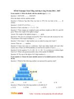 Đề thi Violympic Toán Tiếng Anh lớp 4 vòng 10 năm 2014 - 2015