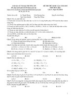 Đề thi thử hóa học 2016 Key chi tiết