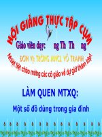 Chủ đề: Một số đồ dùng trong gia đình
