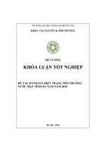 Đánh giá hiện trạng môi trường nước mặt tỉnh Hà Nam năm 2010