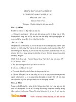 Đề thi tuyển sinh vào lớp 10 THPT môn Ngữ văn sở GD&ĐT Nghệ An năm 2016 - 2017