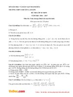 Đề thi tuyển sinh vào lớp 10 môn Toán trường THPT Chuyên Lam Sơn, Thanh Hóa năm 2016 - 2017