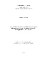 ảnh hưởng của fructooligosaccharide lên tăng trưởng và chu kỳ lột xác của tôm thẻ chân trắng (litopenaeus vannamei) 