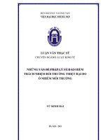 Những vấn đề pháp lý về bảo hiểm trách nhiệm bồi thường thiệt hại do ô nhiễm môi trường 