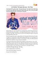 Lời bài hát: Như ngày hôm qua - Sơn Tùng